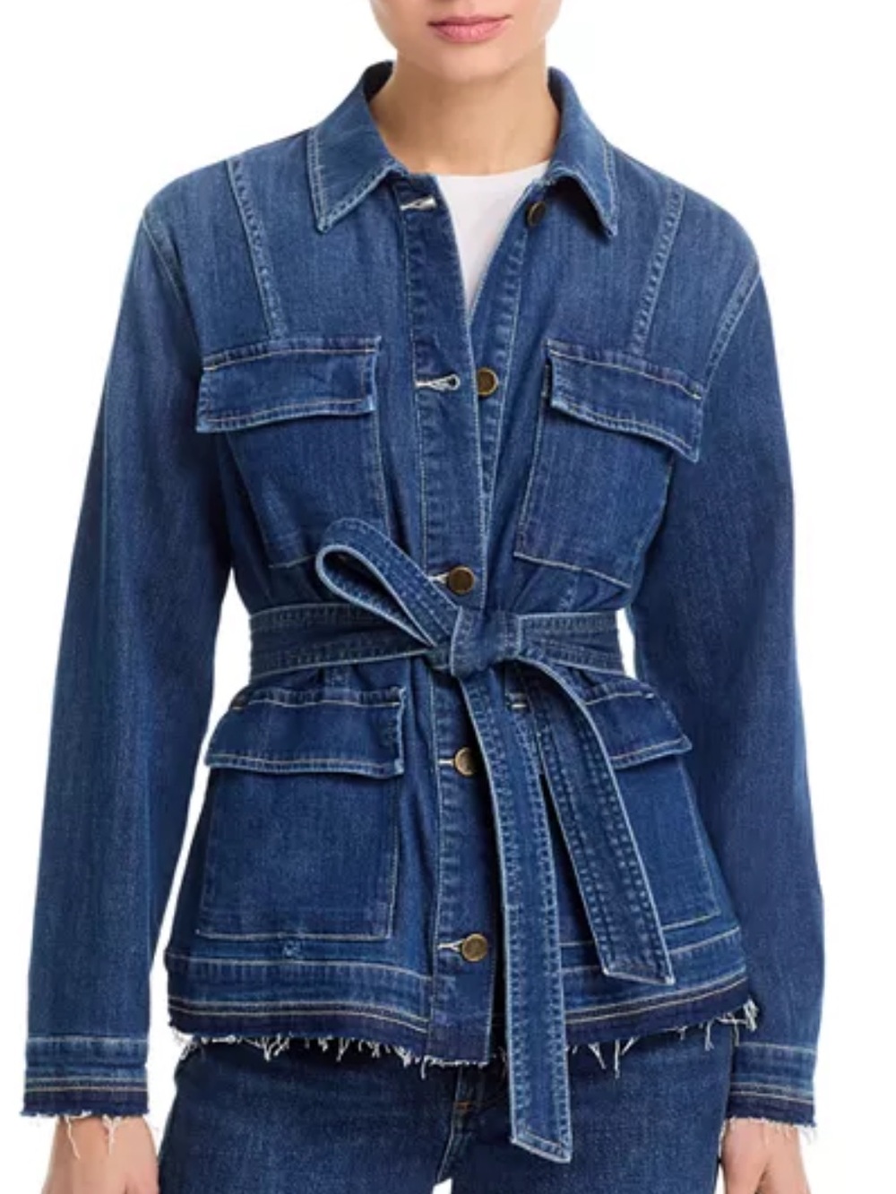 Kobi Halperin Becca Jacket Denim Utility Jacket Blue Medium NWT